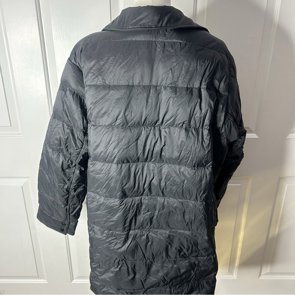 J JILL DOWN QUILTED LIGHTWEIGHT MID LENGTH BLACK PUFFER COAT (size 2X) - Picture 6 of 9